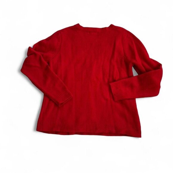 Cupcakes & Cashmere red French Bulldog sweater knit crewneck Large - Picture 2 of 4